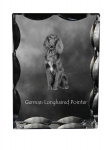 German Shorthaired Pointer - crystal with a picture of a dog, glass statuette with a picture, unique frame with a picture from Art-Dog brand puhas