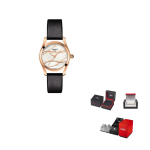 TISSOT Wave Kollektsioon Kvartsmehhanism 30m Veekindlus Naiste K&auml;ekell 30mm H&otilde;bedane sihverplaat T112.210.36.111.00 Regular Watch Box black