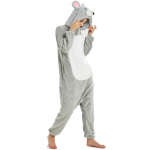 Hiire kombinesoon, t&auml;iskasvanute cosplay kost&uuml;&uuml;m Kigurumi koomiksip&uuml;jama Halloweeni jaoks &uuml;hes t&uuml;kis pidžaama talvine koduriietus S