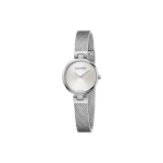 Calvin Klein Ck Kvarts Puhas Seeria Kell Kvartsmehhanism Roostevabast terasest rihm Valge sihverplaat Naiste kellad K8G23126 Regular Watch Box,White Dial Silver Strap