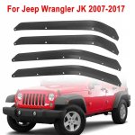 Poritiibade Laiendused Ees ja Taga Jeep Wrangler JK 07-17 Laiendav Laiendav ABS Must 4tk Laiem Ratta Kaitsja OffRoad Poritiibade Laiendused