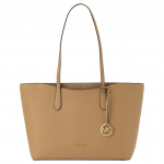 Michael Kors Arden Logo Ripats Kahe Rihmaga Disain Nahast T&otilde;mblukuga K&auml;e- ja &Otilde;lakott Suur Naiste T&otilde;mblukuga Kott Pruun 35S6G4XT3L-CAMEL Basic Set (Bag)