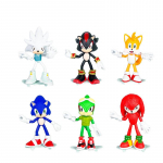 Sega Sonic the Hedgehog 6-osaline kujukomplekt, 17 cm mitmev&auml;rvilised tegevuskujud, kogutavad tegelaskujud lastele