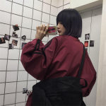 Suure suurusega jope Naiste stiil Trendikas Harajuku p&auml;ikesekindel Korea tuulejope jakk Mantel T&otilde;mblukuga T&auml;navar&otilde;ivad Kevadmantel L black