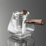 Jaapani 650 ml puust k&uuml;ljek&auml;epidemega kuumakindel klaasist teekann s&otilde;elaga Puer Oloong tee keetmiseks Kung Fu teekomplekt puhas