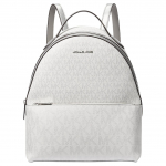 Michael Kors MK Sheila Metallik Tarvikud Mood Lihtne Kaetud L&otilde;uend Seljakott Keskmine Naiste Seljakott H&otilde;bedane 35F4G6HB6M-SILVER Basic Set (Bag+Dust Bag)
