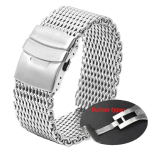 Roostevabast terasest k&auml;ev&otilde;ru Seiko Shark Meshile Luksuslik Milanese kellarihm Casio 18 20 22 24mm jaoks Universaalne rihm Omega rihma jaoks 24mm&XXS (length 14cm) gray
