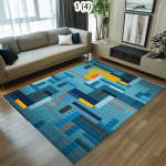 V&auml;rviline ehitusklotside vaip Kujundusm&auml;nguasi Loov puslemuster Kodu kaunistus Laste toa M&auml;ngutoa Elutoa Magamistoa sisustus 120cm x 160cm