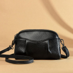 Ehtne Nahast Naiste Kott Disainitunnetus Lehma Nahast &Uuml;he&otilde;laline Crossbody Kott must