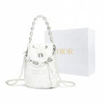 DIOR kott [Kohandatud kosmeetikakott] Kuu vari liblika s&auml;ra kass kingituskaaslane elegantne ja peen lihtne p&auml;rlvalge - ainult br&auml;ndi jaoks valge