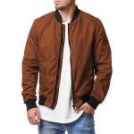 Meeste piloodijakk Kevad ja S&uuml;gis Vabaaja Trend Suur Suurus T&otilde;mblukuga Meeste Jakk 5XL S pruun