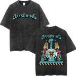Vintage Pesitud Punk Rocki B&auml;ndi The Offspring T-s&auml;rgid High Street Moetrend T-s&auml;rk Meestele Naistele Vabaaja &Uuml;legabariidiline T-s&auml;rk L black