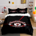 Manchester Unitedi logo muster. Voodipesukomplektid Tekikotikomplektid Tekikotid Padjap&uuml;&uuml;rid(1 * Tekikott 2 * Padjap&uuml;&uuml;ri (tekk ei kuulu komplekti)) 135x200cm
