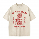 Film Quentin Tarantino Kill Bill Hattori Hanzo M&otilde;&otilde;gad Sushi Vintage Happega pestud T-s&auml;rk Mehed Naised Naljakas Okinawa Jaapan T-s&auml;rgid S mitmev&auml;rviline