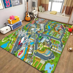 Laste vaip M&auml;nguvaip Linnaelu &Otilde;pi L&otilde;butse Turvaline, Laste Hariduslik, Liikluss&uuml;steem, Magamistoa m&auml;nguvaip M&auml;ngutoa vaip 120x160cm