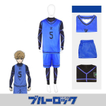 Blue Lock Cosplay Isagi Yoichi Rensuke Nr.1 S&auml;rgi Komplekt Anime F&auml;nnidele No.5,S