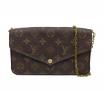 [Kasutatud] Felicie Pochette Classic Monogramiga Kaetud L&otilde;uend ja Nahk Kolm-&uuml;hes Kettkotiga - Hea #F0Q87B ONE SIZE