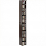 2 Samba Riiulit CD-DVD hoiukapp 12 sektsiooni 21 x 22,5 x 88,5 cm mahutavus 204 CD pruun 21 x 22.5 x 88.5 cm