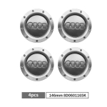 Audi A6 jaoks 4 tk 146mm 8D0601165K Hall Must Velje Keskkatte Katted Ratta Katted Embleemid M&auml;rgid logo audi Quattro TT A2 A3 A4 A8 S6 Q5 Q7 RS6 jaoks