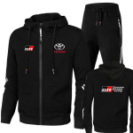 Toyota GAZOO Racing Spordir&otilde;ivad Kapuutsiga Dressipluusi Komplekt Vastupidavus Ralli Ratsutamis&uuml;likond Spordijakk ja Spordip&uuml;ksid Aktiivseks Kandmiseks CJ1 S black