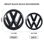 2 tk Autode Esiv&otilde;re M&auml;rk Pagasiruumi Embleem Kleebis VW Volkswagen Golf 6 golf6 2009-2013 MK6 jaoks