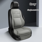 Ergonoomiline PU-nahast autotoolipadi nimme- ja jalatoega Ventileeritava disainiga Panipaigataskud Universaalne sobivus enamikule autodele Artificial leather&Four Seasons gray