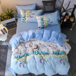 Voodipesukomplektid Mugav kodutekstiil Neljaosaline pehme soe puuvillane hubane tekikate Twin 3Pcs Size