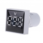 22 mm ruutvoltmeeter vahelduvvoolu 20-500 V pinge indikaatoriga LED volti paneelm&otilde;&otilde;tur valge