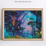 Teemantmaaling &uuml;mmarguste kividega Maalilised teemantmosaiigid, maastike pildid 20X30