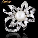 Uus pruudikimp Rhinestonest pross, h&otilde;bedane p&auml;rlpross, lilleline v&otilde;lu kingitus 3#