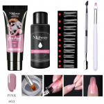 Poly Extention Gel Set Nail Art Clear Camouflage v&auml;rviline k&uuml;&uuml;neotsa vorm Crystal UV geel k&uuml;&uuml;negeel