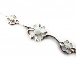 Les Tr&eacute;sors De Lily [J5711] - Bracelet Argent 'D&eacute;esse Opale' blanc argent&eacute; (rhodi&eacute;) - 55x13 mm valge