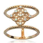 Kullatud s&otilde;rmus 'Goddess' valge kuld - 14 mm 52 kuld