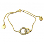 Les Tr&eacute;sors De Lily [P8149] &ndash; disainer k&auml;ev&otilde;ru 'Forever' valgest kullast - 15x12 mm valge