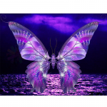 DIY teemantmaaling lilla liblikas teemanttikandid teemantmosaiik ristpistes kunsti seinakaunistus 20X30CM