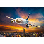 T&auml;ielik 5D teemantmaaling linnalennukiga teemanttikandid t&auml;ispistes ristpistes kodukaunistus k&auml;sitsi valmistatud kingitus 20x30cm