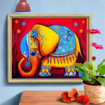 5D teemantmaal T&auml;is&uuml;mmargune loomapilt Ristpistes n&auml;put&ouml;&ouml; Teemanttikandid 20X30CM