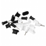 10 komplekti laadimisport mikro-USB pistiku kaitse 3,5 mm k&otilde;rvaklappide pesad tolmukindlad SIM-kaardi eemaldamise t&ouml;&ouml;riist Android-nutitelefoni tarvikutele