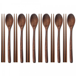 6Inimesed k&auml;sitsi valmistatud lusikas s&ouml;&ouml;gipulgad s&ouml;&ouml;giriistad lauan&otilde;ud naturaalsest puidust korea lusikas pika varrega lusikas s&ouml;&ouml;gipulgad puust s&ouml;&ouml;gin&otilde;ude komplekt service for 6 beež