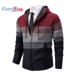 Hubane uus s&uuml;gisene talvejope meeste soe ka&scaron;miir vabaaja villane t&otilde;mblukk Slim Fit fliisjakk meeste mantel kleit kudum meestele M punane