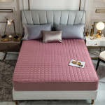 100% puuvillane paks tepitud madratsi kate Antibakteriaalne King-suurusega kohandatud voodipadja kaitsekate ei kuulu komplekti 90x200x30cm Heleroosa