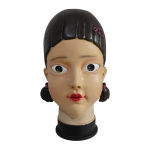 Kalmaari m&auml;ng Robot Doll Star Kids Cosplay maskid &Otilde;udne kollane v&auml;ike t&uuml;druk Halloweeni pooln&auml;o lateksmask One Size