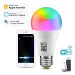 AIMENGTE MFI Homekit RGB LED Smart WiFi lambipirn 110V/220V Siri h&auml;&auml;ljuhtimine Apple Home Kit App Alexa Google Home jaoks E27-9W