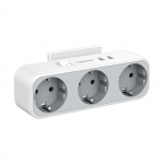 TESSAN EU seinakontakti toitejuhe 1/2/3 pistikupesa ja 2 USB-pordiga, mitme pistikupesa adapteriga &uuml;lekoormuskaitsega koju, kontorisse 3 Outlets & 2 USB Ports hall v&auml;rv