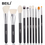 BEILI 10PCS meigipintslid puuder jumestuskreem Highlight peitekreem lauv&auml;rve segav jumestuspintsli komplekt pinceaux de maquillage