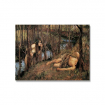 John William Waterhouse Vintage seinakunsti plakat Maagiline ring n&otilde;id l&otilde;uendimaal, Jasoni ja Medea pilt kodukaunistuseks ilma raamita 21*30cm