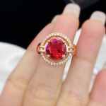 Bella Box uus ovaalse kujuga roosipunane temperament kuupmeetrist tsirkooniumoksiidist naiste s&otilde;rmused Luksuslikud naiste ehted peoks Parim ema kingitus Briljantsed s&otilde;rmused Adjustable Opening roosa punane v&auml;rv