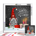 5D Teemantmaali J&otilde;ulupuu J&otilde;uluvana Lumemees Ristpistes Teemanttikandid Mosaiik Full Round 30X30CM