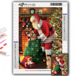 5D Teemantmaal J&otilde;ulupuu J&otilde;uluvana Lumememm DIY Teemanttikand Strass Kodu Kaunistus Full Round 20X30CM