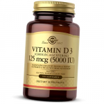 D3-vitamiin, kolekaltsiferool, D3-vitamiin 5000 pehmekapslit, Solgar 100 geelkapslit (36313138) 100softgels